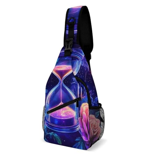 SMAZDFXX Modische Brusttasche, Reise-Umhängetasche, Trippy Magic Flowers Rose Art, kleine Umhängetasche für Damen und Herren SMAZDFXX Modische Brusttasche, Reise-Umhängetasche, Trippy Magic Flowers Rose Art, kleine Umhängetasche für Damen und Herren von SMAZDFXX