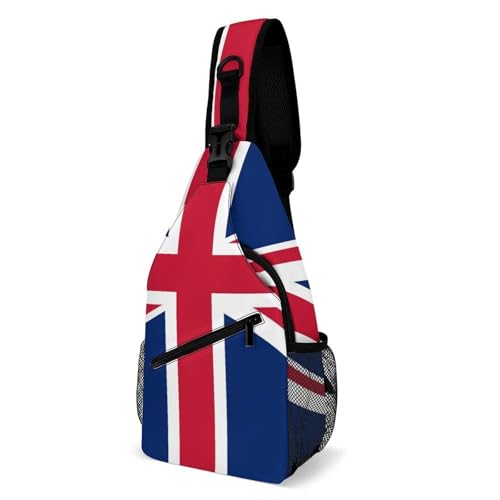 SMAZDFXX Modische Brusttasche, Reise-Umhängetasche, britische Flagge, kleine Umhängetasche für Damen und Herren SMAZDFXX Modische Brusttasche, Reise-Umhängetasche, britische Flagge, kleine Umhängetasche für Damen und Herren von SMAZDFXX