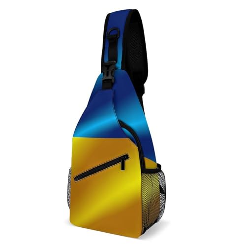 SMAZDFXX Modische Brusttasche, Unisex-Umhängetasche für den täglichen Gebrauch, kleine Umhängetasche mit Flagge der Ukraine SMAZDFXX Modische Brusttasche, Unisex-Umhängetasche für den täglichen Gebrauch, kleine Umhängetasche mit Flagge der Ukraine von SMAZDFXX