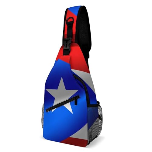 SMAZDFXX Modische Brusttasche, Unisex-Umhängetasche für den täglichen Gebrauch, kleine Umhängetasche mit Flagge von Puerto Rico SMAZDFXX Modische Brusttasche, Unisex-Umhängetasche für den täglichen Gebrauch, kleine Umhängetasche mit Flagge von Puerto Rico von SMAZDFXX