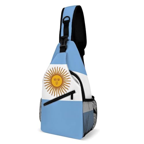 SMAZDFXX Modische Brusttasche, Unisex-Umhängetasche für den täglichen Gebrauch, kleine Umhängetasche mit argentinischer Flagge SMAZDFXX Modische Brusttasche, Unisex-Umhängetasche für den täglichen Gebrauch, kleine Umhängetasche mit argentinischer Flagge von SMAZDFXX