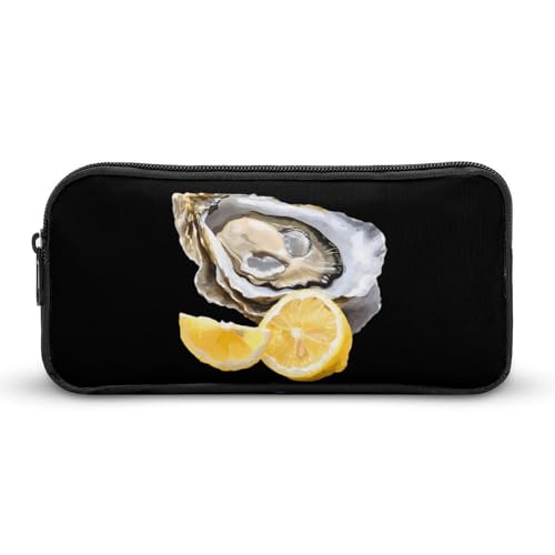 SMAZDFXX Oyster Lemon Tragbares Federmäppchen, kleine Stifttasche, Bleistifttasche, Make-up-Tasche, Box-Organizer von SMAZDFXX