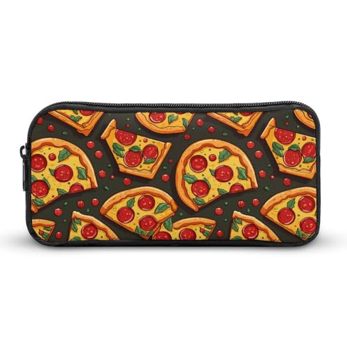 SMAZDFXX Pizza Tragbares Federmäppchen, kleine Stifttasche, Bleistifttasche, Make-up-Tasche, Box-Organizer von SMAZDFXX
