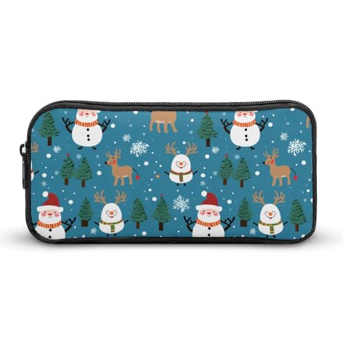 SMAZDFXX Schneemann Weihnachtsmann Weihnachtsmuster Tragbares Federmäppchen Kleine Stifttasche Bleistifttasche Make-up-Tasche Box Organizer SMAZDFXX Schneemann Weihnachtsmann Weihnachtsmuster Tragbares Federmäppchen Kleine Stifttasche Bleistifttasche Make-up-Tasche Box Organizer von SMAZDFXX