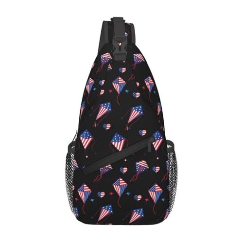 SMAZDFXX Schultertasche mit amerikanischer Flagge, Unabhängigkeitstag, Rucksack, Umhängetasche mit USA-Flagge, Schultertasche, Brusttasche, Reise- und Sport-Tagesrucksack SMAZDFXX Schultertasche mit amerikanischer Flagge, Unabhängigkeitstag, Rucksack, Umhängetasche mit USA-Flagge, Schultertasche, Brusttasche, Reise- und Sport-Tagesrucksack von SMAZDFXX