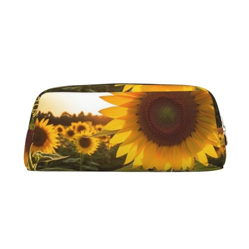 SMAZDFXX Sonnenblumen-Make-up-Tasche für Damen und Herren, Federmäppchen, kleine Kosmetiktasche, Kulturbeutel mit Reißverschluss, ästhetische Stifttaschen, Münztasche aus Leder SMAZDFXX Sonnenblumen-Make-up-Tasche für Damen und Herren, Federmäppchen, kleine Kosmetiktasche, Kulturbeutel mit Reißverschluss, ästhetische Stifttaschen, Münztasche aus Leder von SMAZDFXX