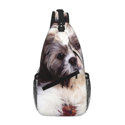 SMAZDFXX Süße Shih Tzu Herren-Umhängetasche, leichte Handy-Geldbörse, Schlüsseletui, Brusttasche für Reisen und Fitness SMAZDFXX Süße Shih Tzu Herren-Umhängetasche, leichte Handy-Geldbörse, Schlüsseletui, Brusttasche für Reisen und Fitness von SMAZDFXX