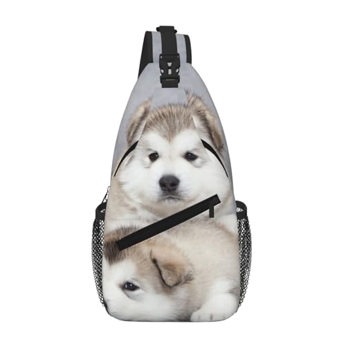 SMAZDFXX Süße Umhängetasche für Herren mit Schlittenhund, leichte Handy-Geldbörse, Schlüsseletui, Brusttasche für Reisen und Fitness SMAZDFXX Süße Umhängetasche für Herren mit Schlittenhund, leichte Handy-Geldbörse, Schlüsseletui, Brusttasche für Reisen und Fitness von SMAZDFXX