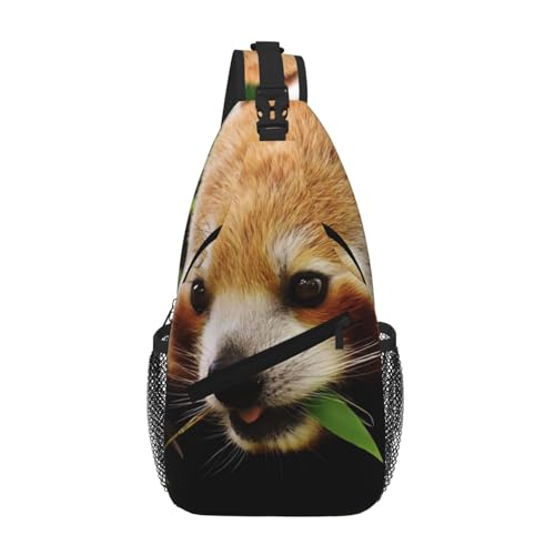 SMAZDFXX Süße Umhängetasche für Herren mit rotem Panda, leichte Handy-Geldbörse, Schlüsseletui, Brusttasche für Reisen und Fitness SMAZDFXX Süße Umhängetasche für Herren mit rotem Panda, leichte Handy-Geldbörse, Schlüsseletui, Brusttasche für Reisen und Fitness von SMAZDFXX