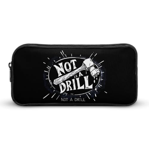 SMAZDFXX This IsA Drill Tragbares Federmäppchen, kleine Stifttasche, Bleistifttasche, Make-up-Tasche, Box-Organizer von SMAZDFXX