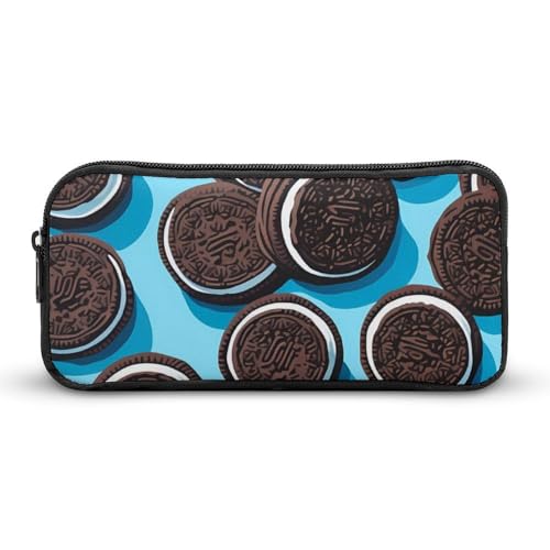 SMAZDFXX Tragbares Federmäppchen mit Schokoladenkeks, kleine Stifttasche, Bleistifttasche, Make-up-Tasche, Box-Organizer von SMAZDFXX