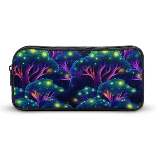 SMAZDFXX Tragbares Federmäppchen mit leuchtendem Brokkoli, kleine Stifttasche, Bleistifttasche, Make-up-Tasche, Box-Organizer von SMAZDFXX