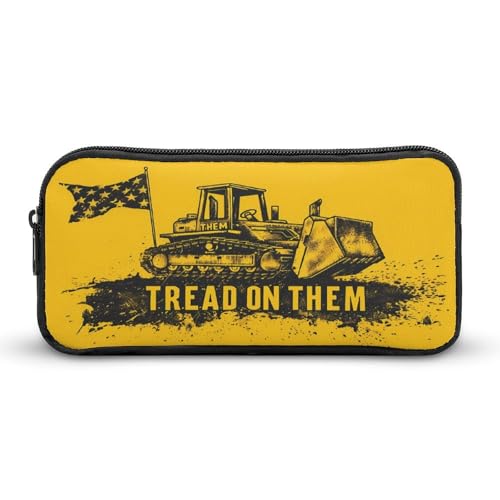 SMAZDFXX Tread On Them Killdozer-Flagge, tragbares Federmäppchen, kleine Stifttasche, Bleistifttasche, Make-up-Tasche, Box-Organizer von SMAZDFXX