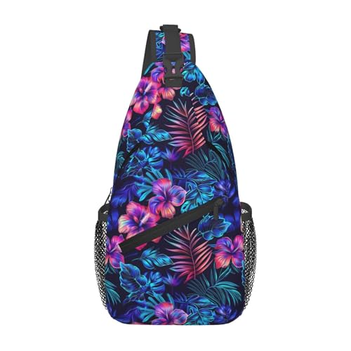 SMAZDFXX Tropical Hawaii Neon Palm Leaves Umhängetaschen für Damen und Herren, Schultertasche, Reise-Rucksack, Freizeit, Sport, Laufen, Outdoor, Wandern SMAZDFXX Tropical Hawaii Neon Palm Leaves Umhängetaschen für Damen und Herren, Schultertasche, Reise-Rucksack, Freizeit, Sport, Laufen, Outdoor, Wandern von SMAZDFXX