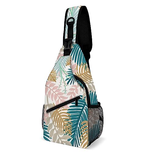 SMAZDFXX Tropische Umhängetaschen, Schulterrucksack, Reise- und Wander-Brusttasche, Tagesrucksack SMAZDFXX Tropische Umhängetaschen, Schulterrucksack, Reise- und Wander-Brusttasche, Tagesrucksack von SMAZDFXX