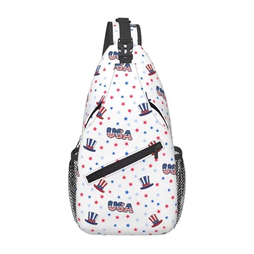 SMAZDFXX USA-Flagge Umhängetasche Amerikanische Flagge Sling Bag Stern Rucksack Crossbody Brusttaschen Reisen Wandern Sport Daypack SMAZDFXX USA-Flagge Umhängetasche Amerikanische Flagge Sling Bag Stern Rucksack Crossbody Brusttaschen Reisen Wandern Sport Daypack von SMAZDFXX