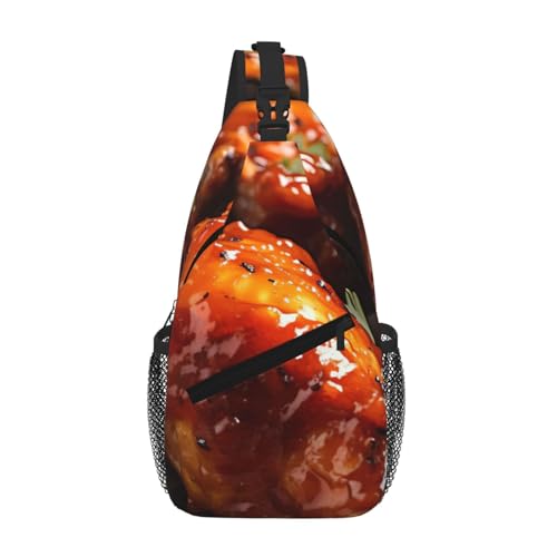 SMAZDFXX Umhängetasche für Herren mit Hühnerflügel-Muster, leichte Handy-Geldbörse, Schlüsseletui, Brusttasche für Reisen und Fitness SMAZDFXX Umhängetasche für Herren mit Hühnerflügel-Muster, leichte Handy-Geldbörse, Schlüsseletui, Brusttasche für Reisen und Fitness von SMAZDFXX