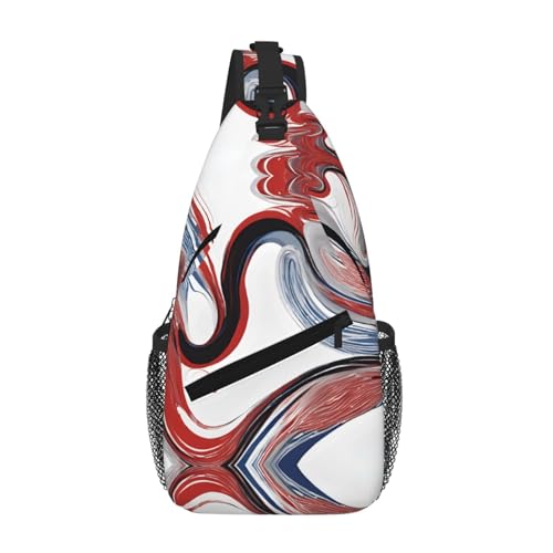 SMAZDFXX Umhängetasche mit Marmor-Mix-Print in Braun, diagonal, robust und bequem für Reisen und den täglichen Gebrauch. von SMAZDFXX