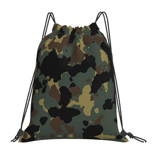 SMAZDFXX Verstellbarer, leichter Beutel mit Kordelzug und Camouflage-Muster, perfekt für Sport, Fitnessstudio, Yoga und Reisen von SMAZDFXX