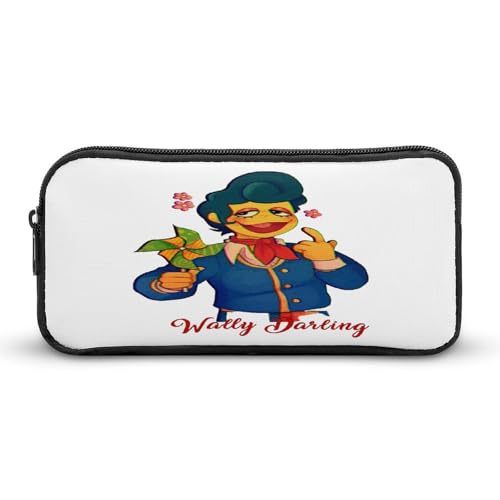 SMAZDFXX Wally-Darling Smile Merch Stiftetasche Kawaii Schreibwaren Aufbewahrung Stifteetuis für Erwachsene Kleine Make-up-Tasche 8,7 x 4,7 x 2 Zoll von SMAZDFXX