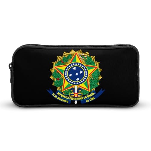 SMAZDFXX Wappen von Brasilien, tragbares Federmäppchen, kleine Stifttasche, Bleistifttasche, Make-up-Tasche, Box-Organizer SMAZDFXX Wappen von Brasilien, tragbares Federmäppchen, kleine Stifttasche, Bleistifttasche, Make-up-Tasche, Box-Organizer von SMAZDFXX