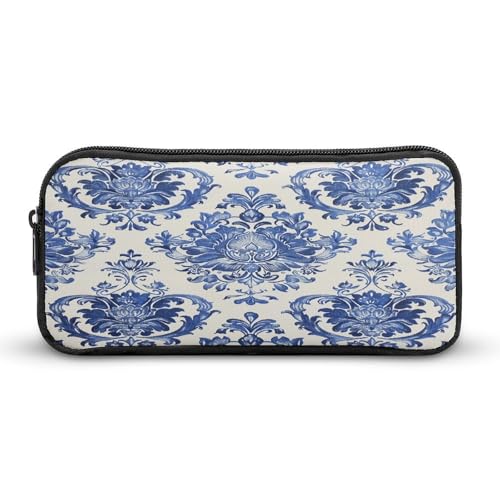 SMAZDFXX Weiß und Blau Muster Große Lagerung Hohe Kapazität Tasche Beutel Halter Box Organizer Schreibtisch Organizer von SMAZDFXX