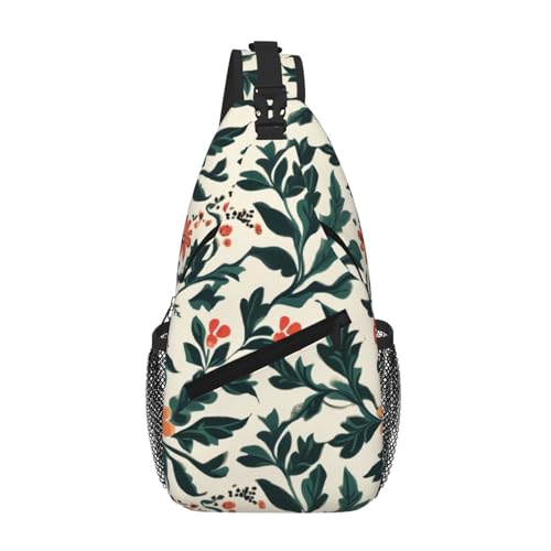 SMAZDFXX Wunderschöne, diagonale Umhängetasche mit Blumenmuster. Robust und bequem für Reisen und den täglichen Gebrauch. von SMAZDFXX