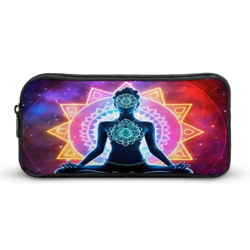 SMAZDFXX Yoga Meditation Tragbares Federmäppchen Kleine Stifttasche Bleistifttasche Make-up-Tasche Box Organizer von SMAZDFXX
