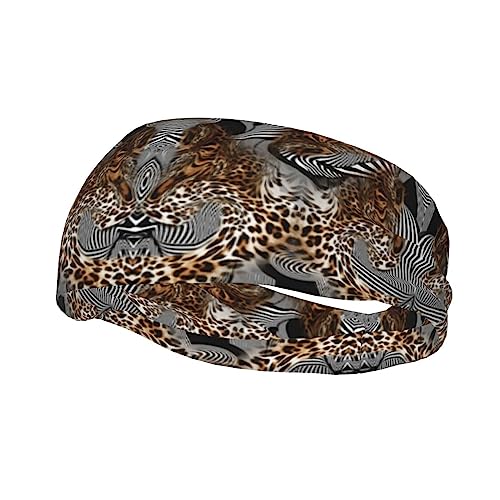 Stirnbänder mit Geparden-Leoparden-Zebra-Print, abstrakt, für Damen, rutschfest, für Gesichtswäsche, Make-up, Sport-Stirnband zum Laufen, dehnbares Schweißband, modische breite Stirnbänder für Damen, Stirnbänder mit Geparden-Leoparden-Zebra-Print, abstrakt, für Damen, rutschfest, für Gesichtswäsche, Make-up, Sport-Stirnband zum Laufen, dehnbares Schweißband, modische breite Stirnbänder für Damen, von SMAZDFXX