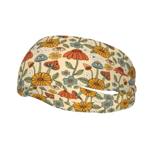 Stirnbänder mit vierblättrigem Kleeblatt und Blättern für Damen, rutschfest, für Gesichtsreinigung, Make-up, Sport- und Laufstirnband, dehnbares Schweißband, modische breite Stirnbänder für Damen, Sti von SMAZDFXX