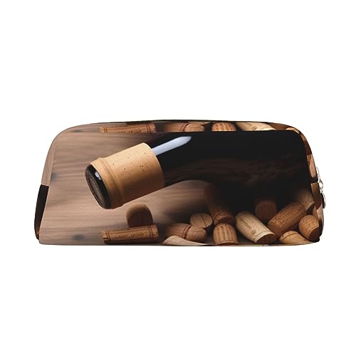 Weinflaschenkorken, Trauben, Make-up-Tasche für Damen und Herren, Federmäppchen, Reise-Kosmetiktasche, kleine Kulturtasche mit Reißverschluss, ästhetische Stifttaschen, trendige Aufbewahrungstaschen, von SMAZDFXX