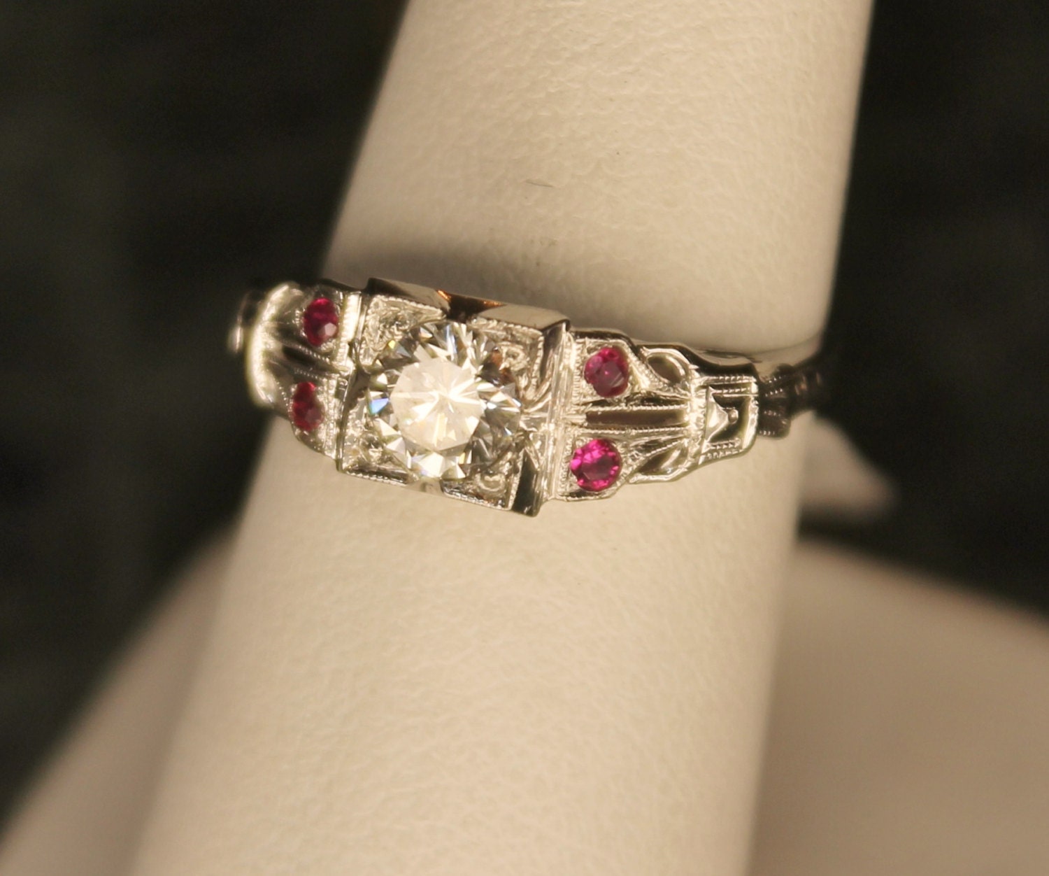 18K .50 Karat Diamant Rubin Ring von SMBJewelry