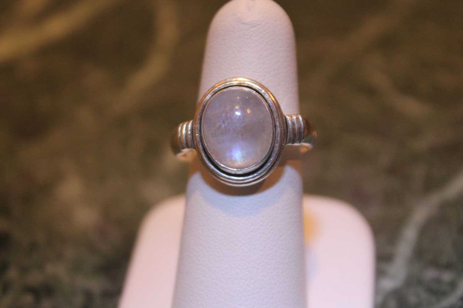 Blauer Mondstein Sterling Ring von SMBJewelry