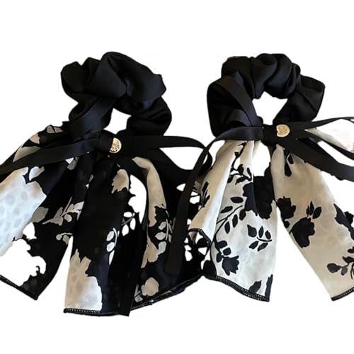 Haargummis2 Stück Bedrucktes Haargummi Mit Schleifenrock Für Damen von SMED