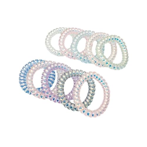 Haarseil Haarband10Pcs Transparent Meerjungfrau Telefon Kabel Haar Ring Stirnband Frauen Haar Seil Armband Headwear von SMED