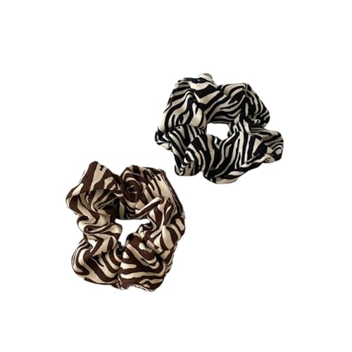 Haarseil2Pcs Frauen Zebra Muster Dickdarm Haar Ring Frauen Kopf Blume Schmuck Haar Zubehör von SMED