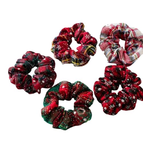 Scrunchie5Pcs Dickdarm Kreis Haargummi Haargummi Halloween Tuch Kreis Kopf Krawatte Frauen Haar Zubehör Kopfschmuck von SMED