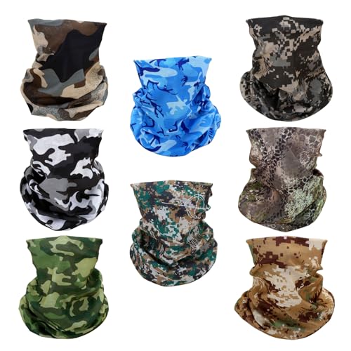 SMEHCF 8 Mehrzweck Bandanas für Damen Herren Stirnband Sturmhaube Haar Kopftuch Gesicht Halbmaske Halsmanschetten atmungsaktiv wiederverwendbar waschbar Braun Blau Grün Schwarz Weiß Digital SMEHCF 8 Mehrzweck Bandanas für Damen Herren Stirnband Sturmhaube Haar Kopftuch Gesicht Halbmaske Halsmanschetten atmungsaktiv wiederverwendbar waschbar Braun Blau Grün Schwarz Weiß Digital von SMEHCF