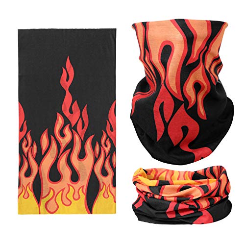 SMEHCF Neuartiges Nahtloses Bandana Sturmhaube Gesichtsschutz Maske Halstuch Atmungsaktiv Staubdicht Winddicht Unisex Schwarz Gelb Flamme Feuer SMEHCF Neuartiges Nahtloses Bandana Sturmhaube Gesichtsschutz Maske Halstuch Atmungsaktiv Staubdicht Winddicht Unisex Schwarz Gelb Flamme Feuer von SMEHCF