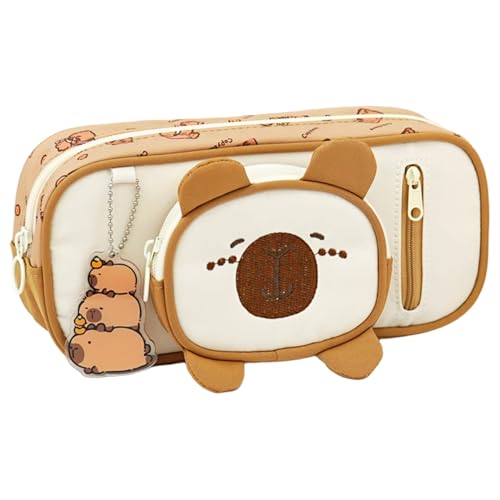 SMELEYOU Capybara Pencil Case Kawaii Cartoon Capybara Stiftbeutel mit Abnehmbarer Tasche große Kapazität für Jungen Mädchen Teenager Schule von SMELEYOU