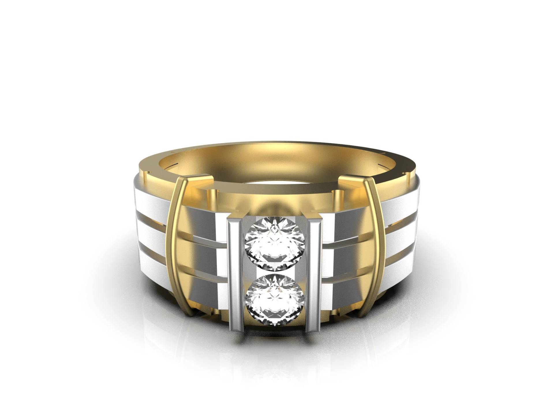 0, 50 Karat Echter Diamant Herren Ehering/14K Gold Hochzeitsgeschenk Ring Für Ihn von SMGEMSIndia