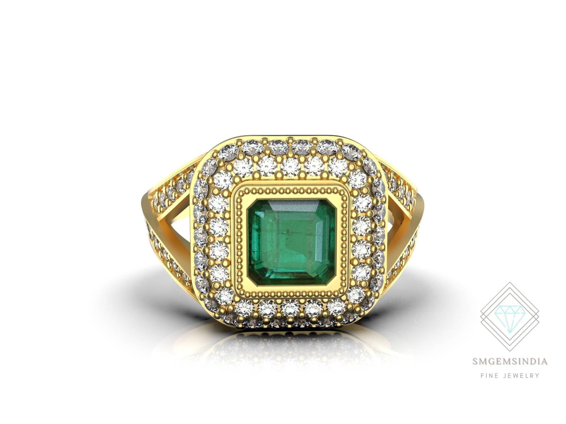 Achteckiger Natürlicher Smaragd Und Diamant Verlobungsring Ehering/14K Gold Mai Geburtsstein Ring Achteckiger Natürlicher Smaragd Und Diamant Verlobungsring Ehering/14K Gold Mai Geburtsstein Ring von SMGEMSIndia