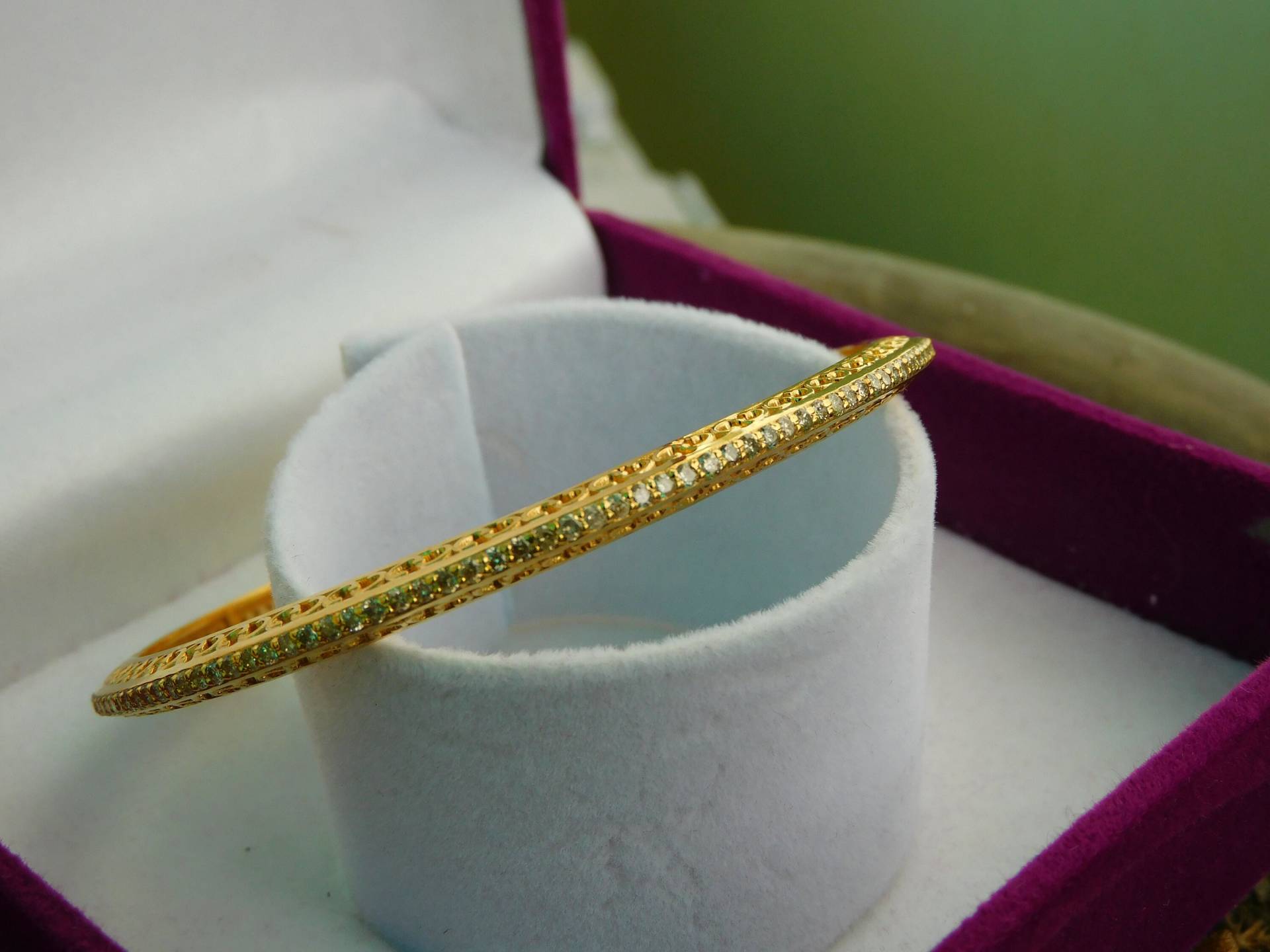 Echter Diamant 14K Gold Armreif Für Frauen Und Mädchen/Jahrestag Hochzeit Verlobung Geschenk Armband von SMGEMSIndia