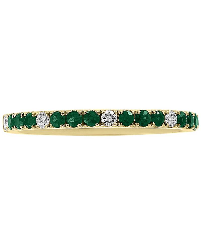 Halber Eternity Smaragd Und Diamant Ring Für Frau Mädchen/Geschenk Zum St. Patricks Day Hochzeitsgeschenk Weihnachtsgeschenk von SMGEMSIndia