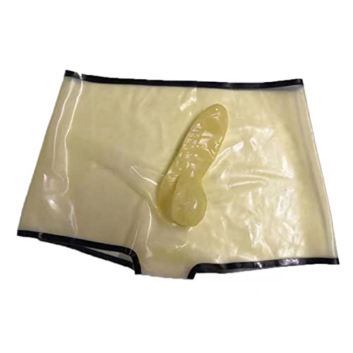 Herren Latex Shorts Slip Latex Boxershorts Höschen Latex Unterwäsche Unterhose Kurze Hose (2XL) von SMGZC