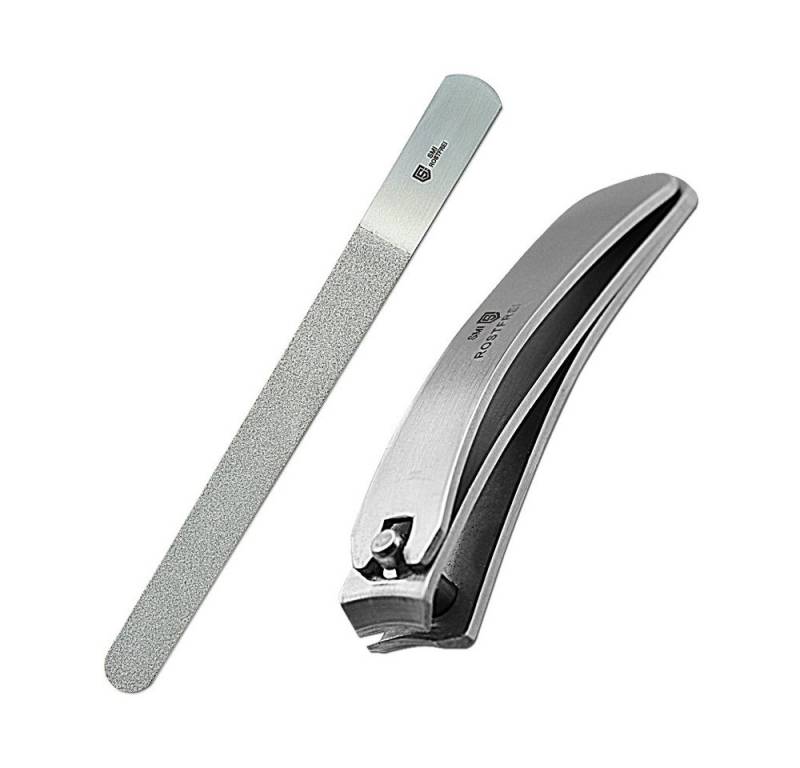 SMI Nagelknipser-Set Nagelknipser knipser Metall Nagelfeile Nagelfeilen Maniküre Pediküre, doppelseitige und gebogene Klinge von SMI