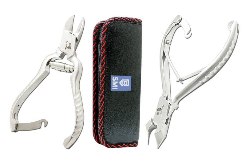 SMI Nagelzange Nagelzange Set starke Nägel Eckenzange Kopfschneider Kopfzange +Etui von SMI