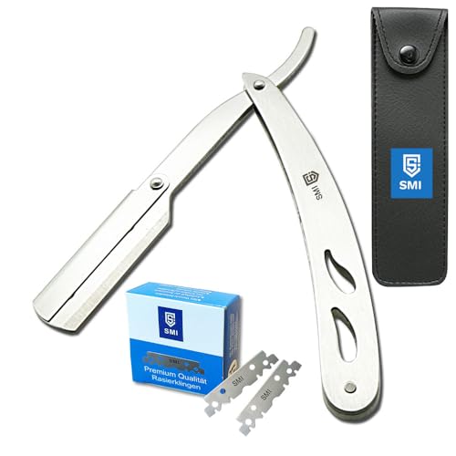 SMI Rasiermesser Herren Mehrfarbig Rasiermesser mit Wechselklinge Barber Rasierer Bart Rasierer Rasier Messer Bartmesser (Wechselklinge Modern 1209) von SMI