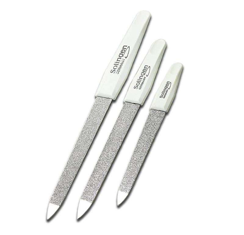 SMI Saphir-Nagelfeile 3 Saphirnagelfeile Solingen Saphir Nagelfeilen Fingernägel Fußnägel, 3-tlg., Fein und Grob von SMI