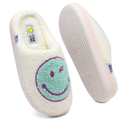 SMILEYWORLD Hausschuhe Mädchen Jungen Pantoffeln Winter Plüsch Rutschfest Innenbereich Slippers für Kinder von SMILEYWORLD